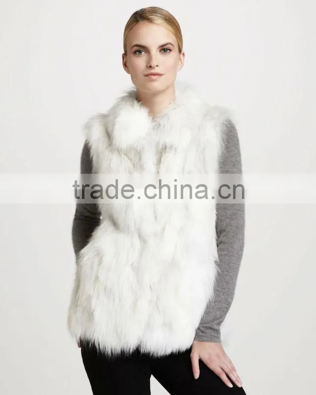 rabbit fur gilet