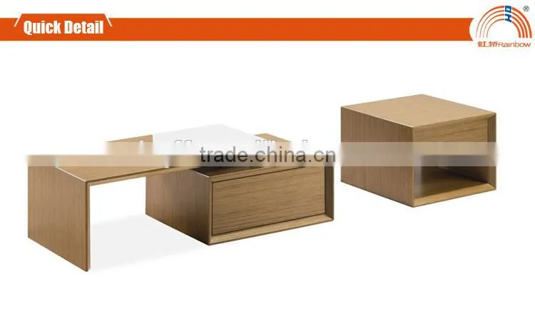 CT-32 ET-32 stainless steel wood modern coffee table