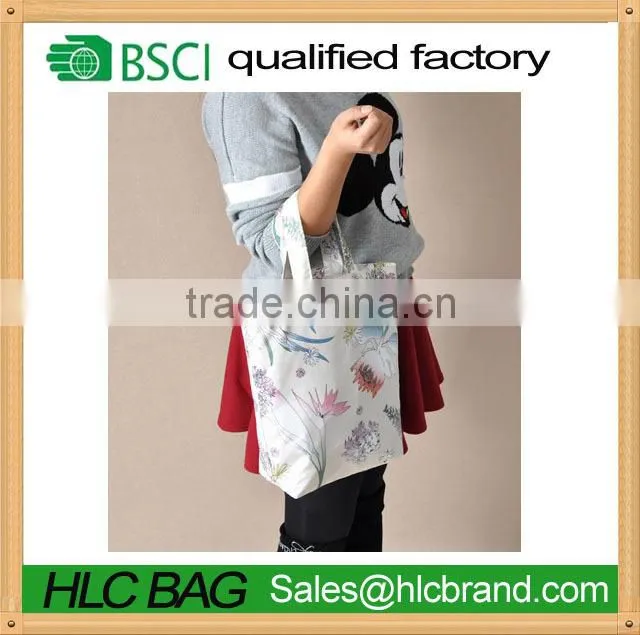 eco friendly white flower printing jelly tote bag HL-PB122