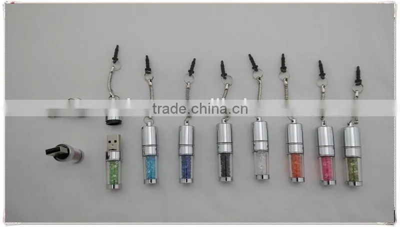 TCR- 0902 USB with crystals , USB used as keychain and phone decoration