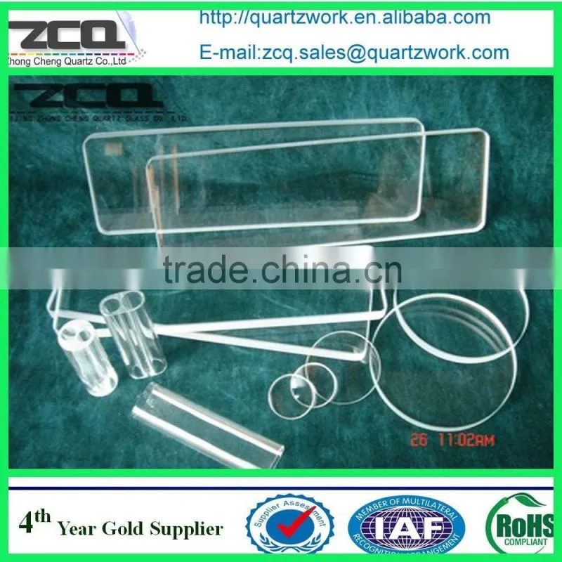 254nm uv filter Thin quartz sheet 75*75*28*2 quartz sheet