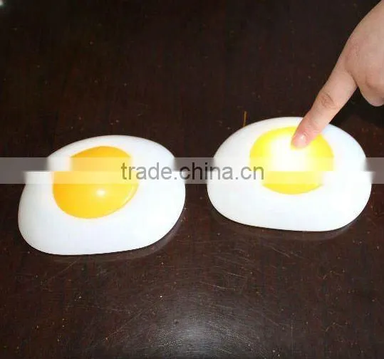 CE/ROHS Fried Egg shaped LED Touch light/ Night light/ Push light