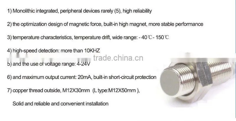 SC12-20K metal M12 abs wheel speed proximity sensor quality guaranteed
