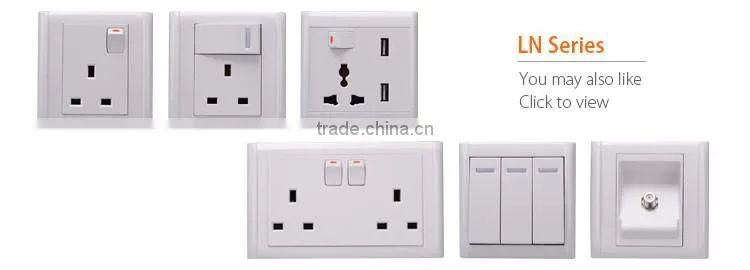 Hot sales with 2 usb port 13A wall USB socket