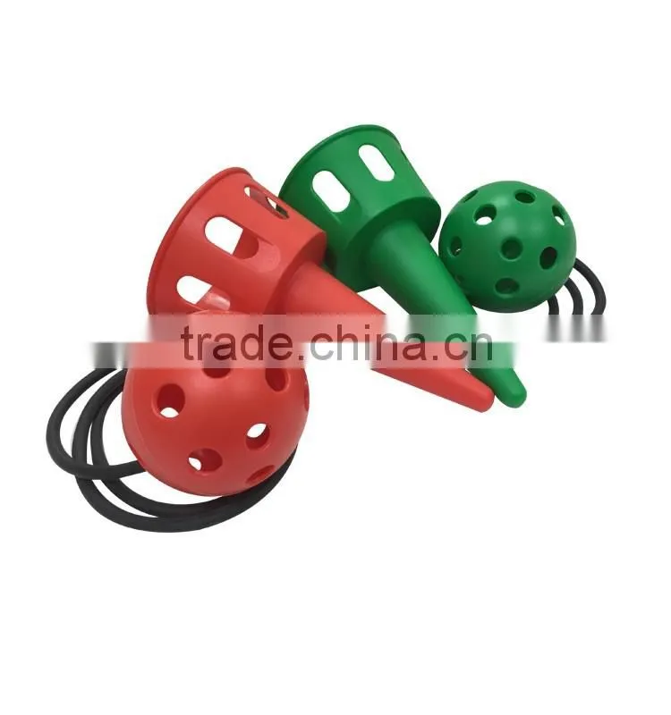 6 pcs one set plastic swing & catch cups and ball set