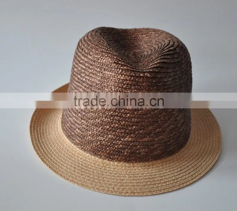 Fashion design customized plain color unisex straw hat cheap