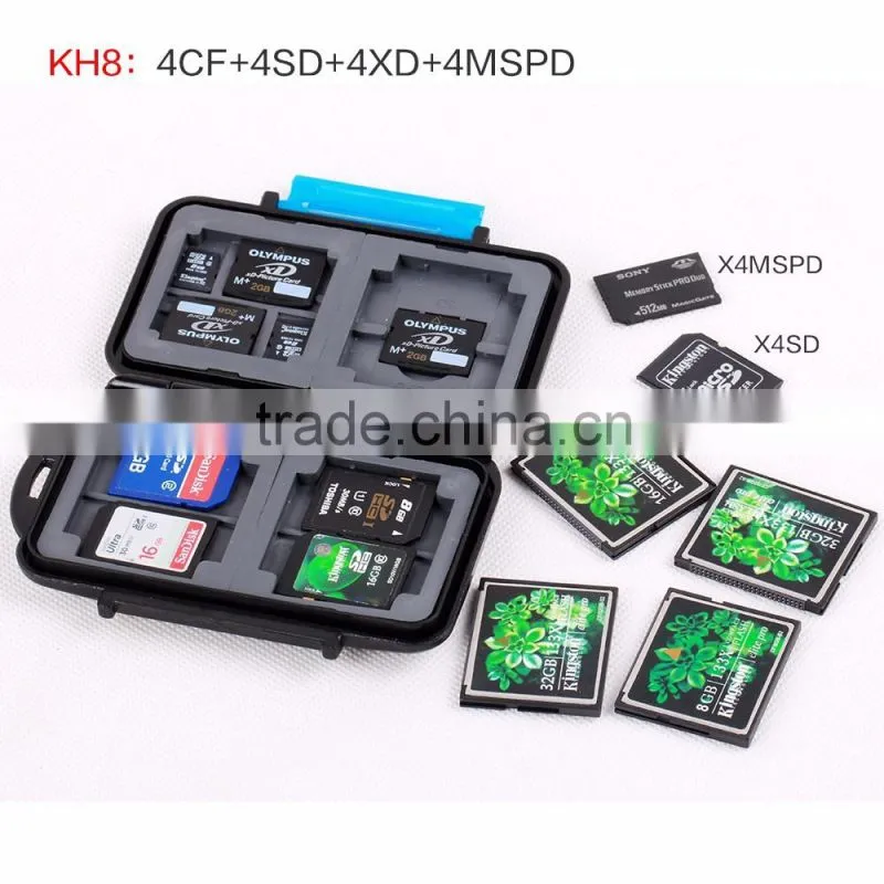 LYNCA KH8-1 Water-Resistant Anti-shock Memory Card Case Holder for 4CF+8SD Cards