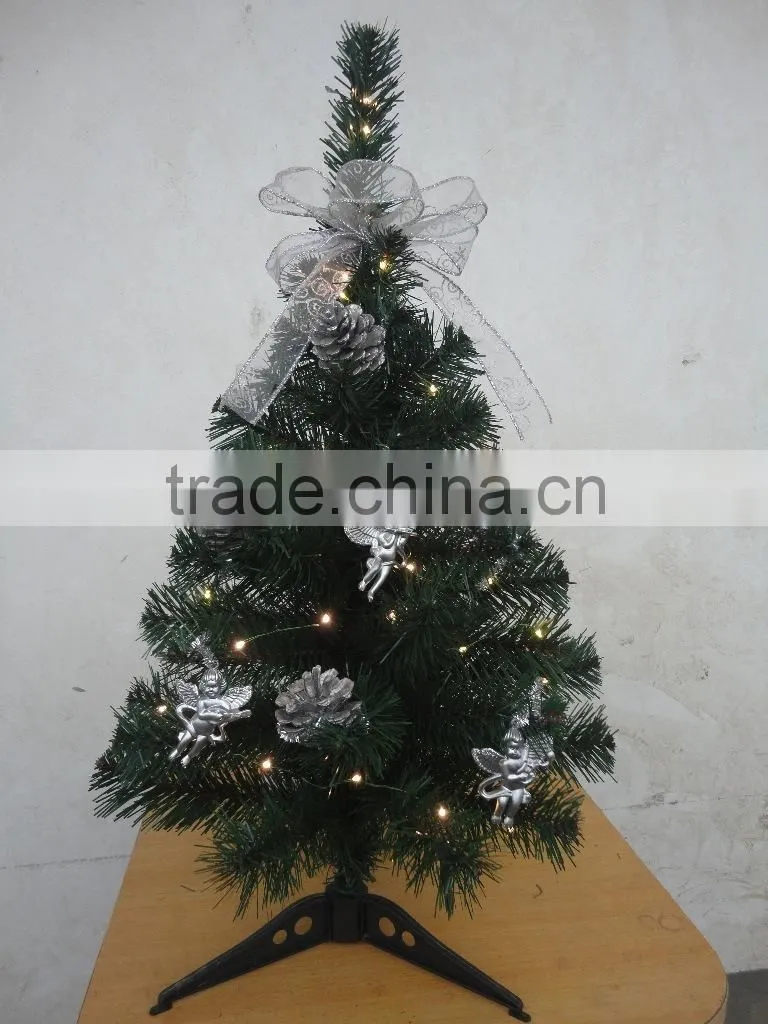 New design snow tabletop pine christmas decorated tree