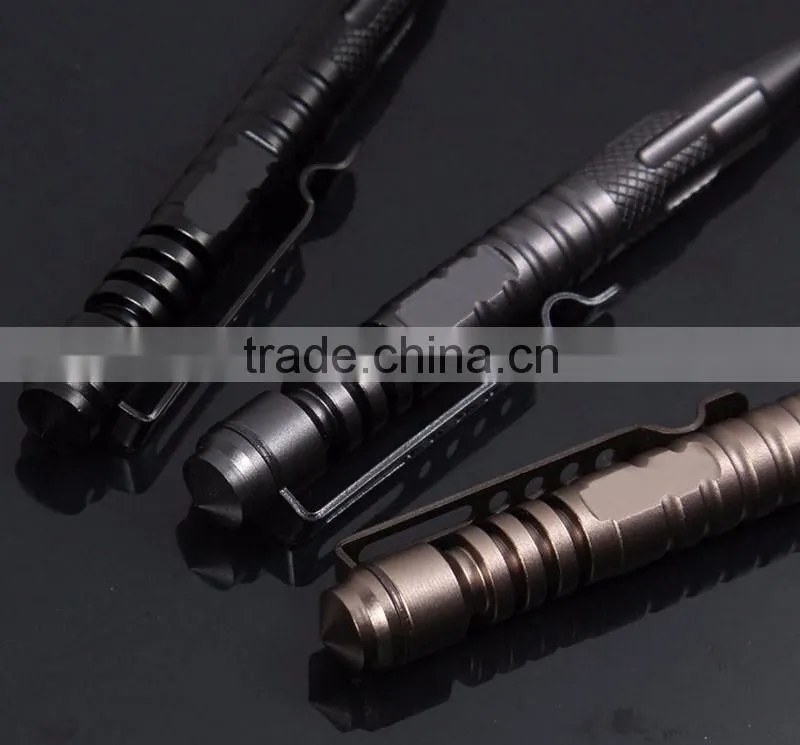 Newest Aviation Aluminum Alloy Writing Ballpoint Tactical Pen Self Defense With Emergency Hammer Easy Carry