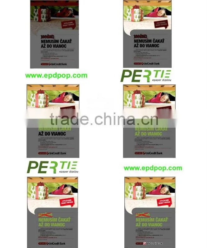 indoor lcd advertising flexible epaper eink display promotional advertisement design