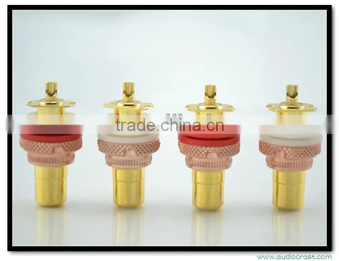 Audiocrast AS-103(G) High End Gold RCA Female Audio Plug RCA Socket RCA chassis