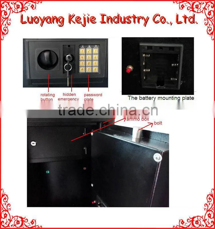 portable gun cabinet laptop size hotel safe anti-burglary money steel fingerprint safe box grey home digital safe deposit box