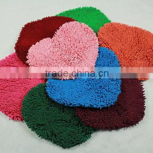Microfiber heart shape bedroom mat
