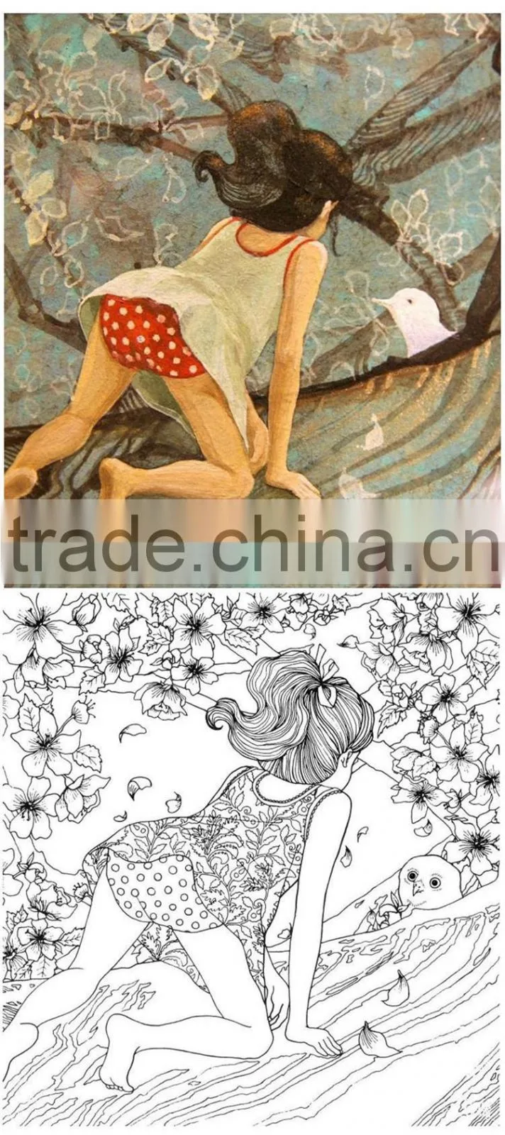 Wholesale hot selling secret garden series the time garden adult coloring books