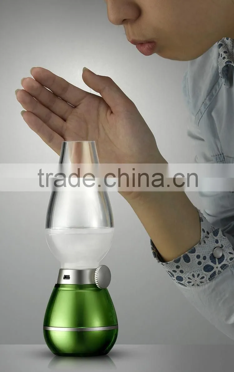 New traditional Retro Vintage LED table Lamp USB Rechargeable Blowing Control Night Light Lamp fancy Table Lamp Room Decoration