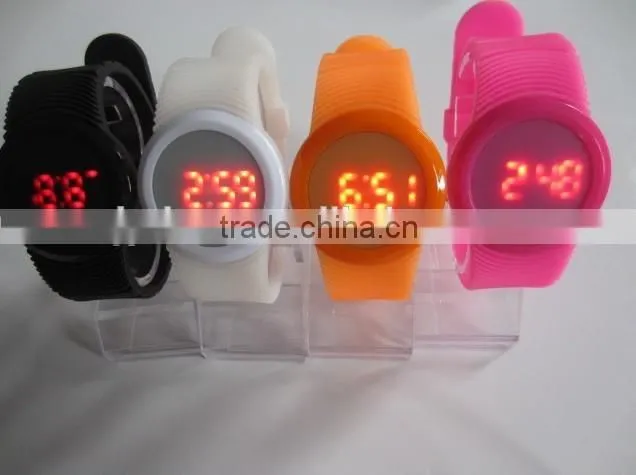 Women men Waterproof Touch Screen LED Digatal Silicone Jelly Watch Student Boy