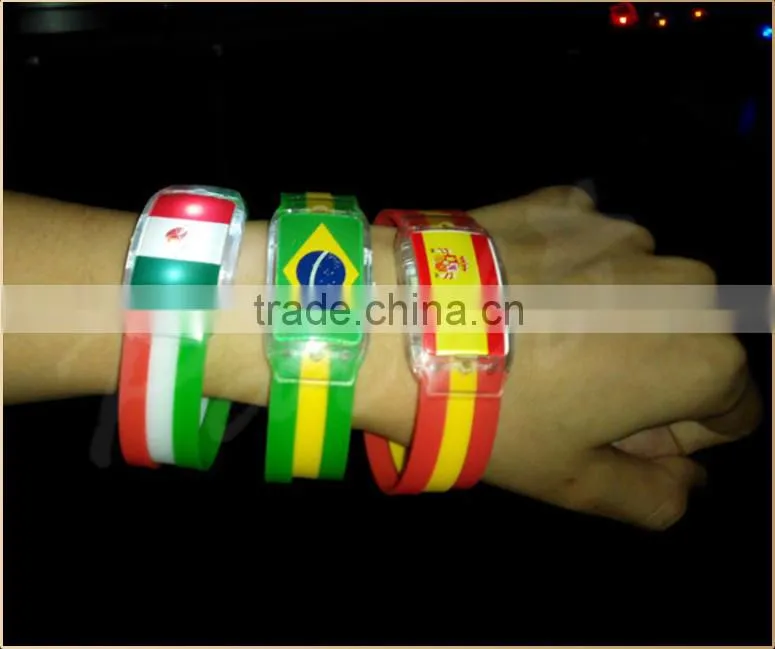 LED flashing flag bracelet with swtich control