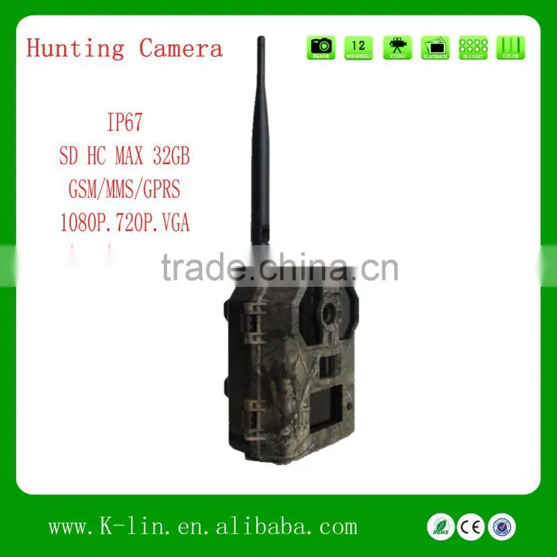 12MP Scouting Hunting Camera HD GPRS MMS Digital Infrared Trail camera GSM IR LED With Wireless Remote Control