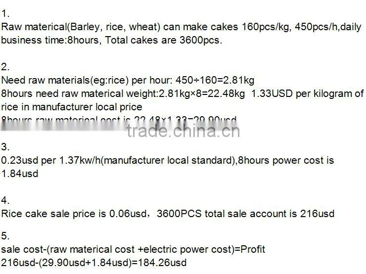 Most popular full-auto rice cake machine ALC-90 with non-pullution