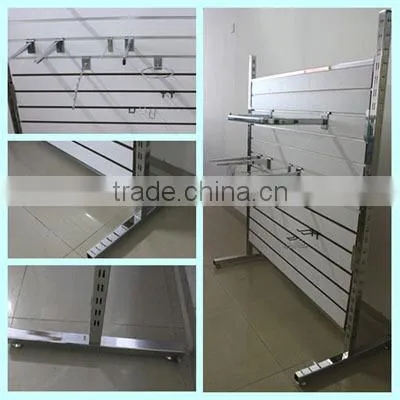 Detachable exhibition display rack used 4' x 4' slatwall panel
