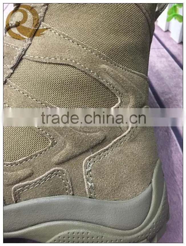 High ankle genuine leather waterproof army military combat boots