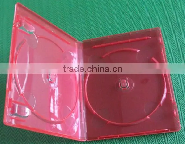 11mm bluray dvd case Red double with Print Blu-ray logo