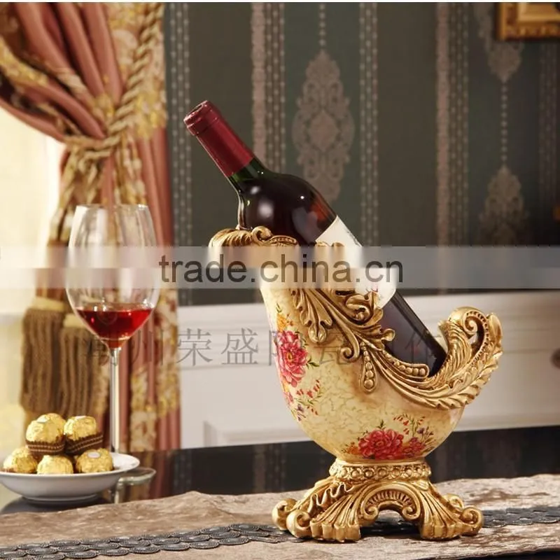Golden Ceramic Champagne Bottle Holder
