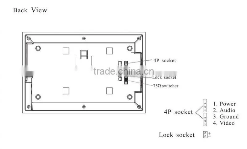 hot sales 9 inch ETE door mounted video door phone video peeping hole camera