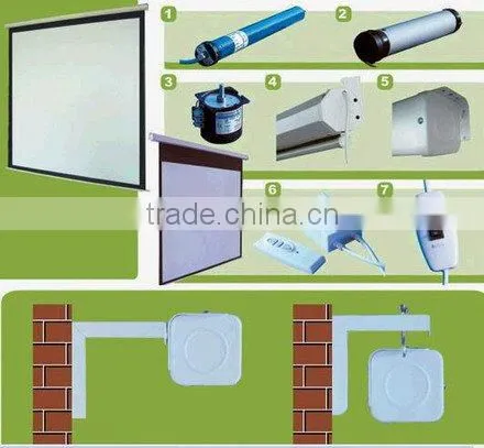 100"(16:9) Remote Electric Wall Mount Projector Screen