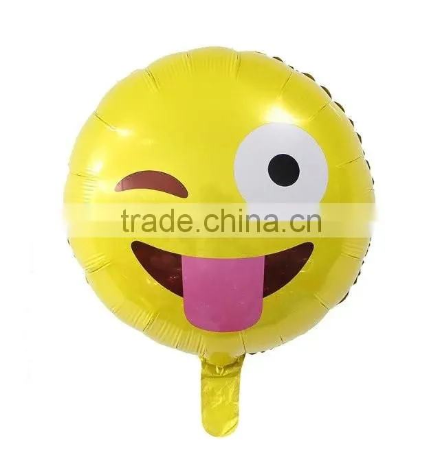 2016 Whosale Inflatable Advertising Printed Emoji Foil Balloon For Party