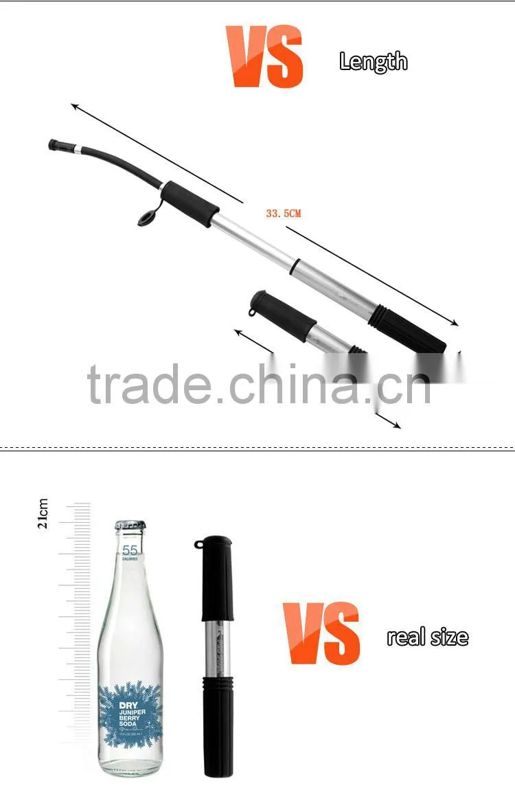 hot sell aluminum bicycle parts mini hand air pump with hidden hose