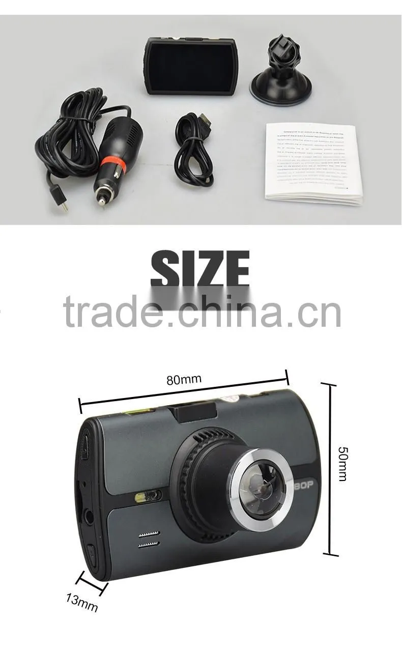 2016 New Design good quality full hd 1080p car camera dvr video recorder