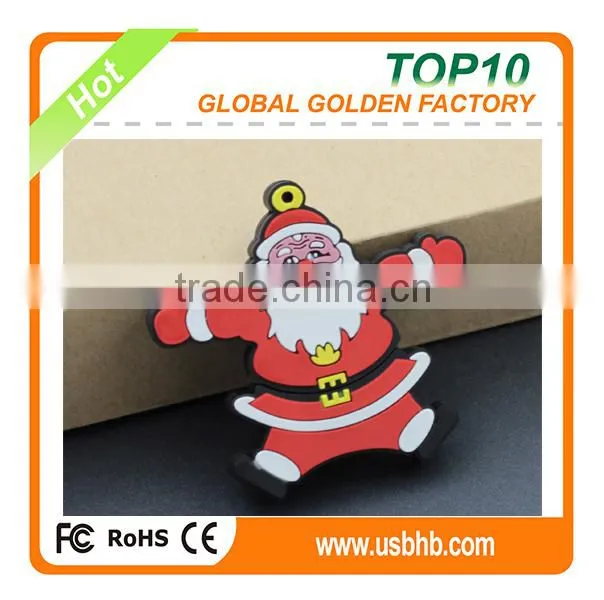 2015 Customized cheap Santa Claus pvc 8gb 16gb 32gb 64gb usb flash drive