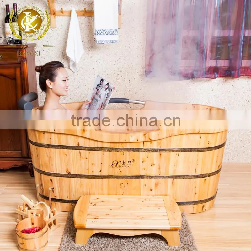 Wooden bathtub spa tub freestanding shower tub