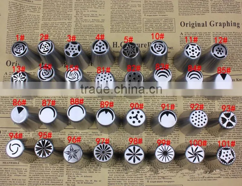 12pcs set Cake decorating nozzles Russian piping icing tips with Couple Baking & Pastry Tools