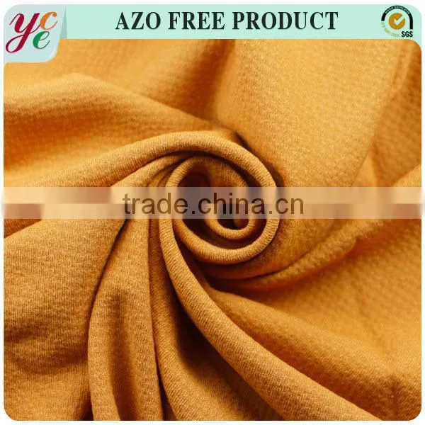 Hot sale orange weaving polyester spandex plain dyed twill fabric