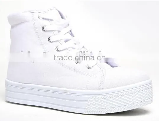 Street Casual Lace Up High Top Platform Sneaker Shoe,canvas sneaker