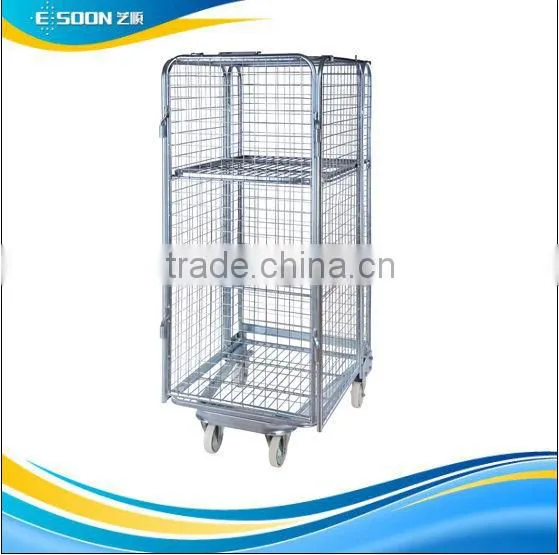 Warehouse Storage Galvanized Security Wire Mesh Roll Cage