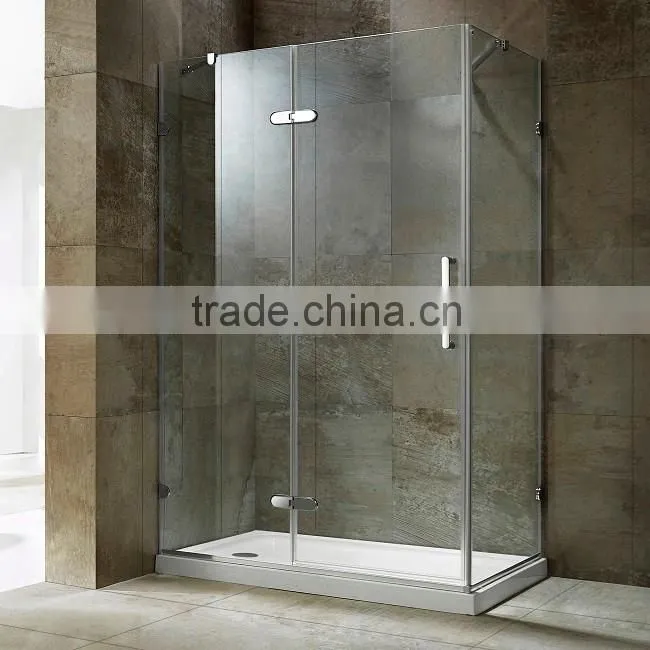 Cheap frameless tempered glass enclosed shower enclosure shower cubicles for gym