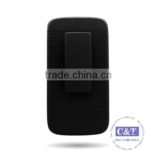 C&T Hybrid Belt Clip Holster Kickstand Hard Back Case Cover for Nokia Asha 210