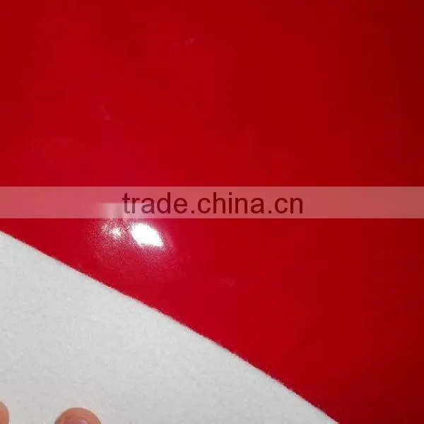 Good quality patent leather fabric for shoe upper material usage