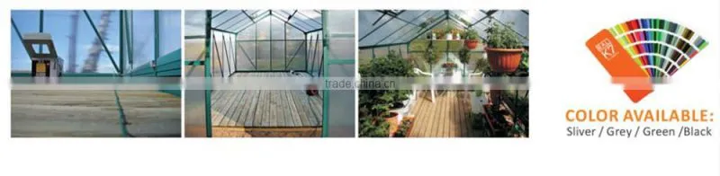 16*8 Do-it-Yourself Aluminum Walk-in Garden Greenhouse