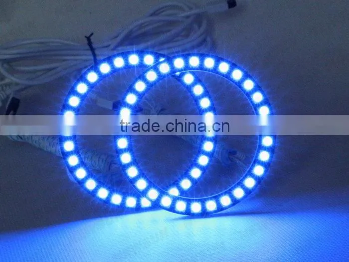 Factory cheap car lamps 12V DC high light color change 100mm RGB angel eyes with IR in auto lighting system