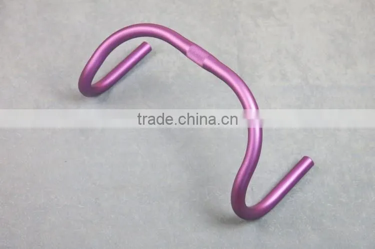 Anodized Purple Handle Bar for Single Speed Bicycle Drop Bar