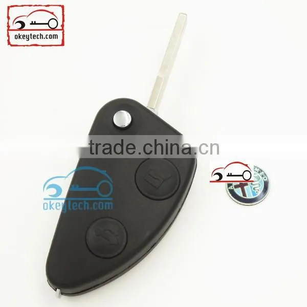 High Quatity Alfa car key alafa flip 2 button remote key shell car key for alfa flip remote key fob