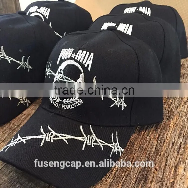 High Quality Custom 6 Panel Embroidered 100% Cotton Baseball Cap
