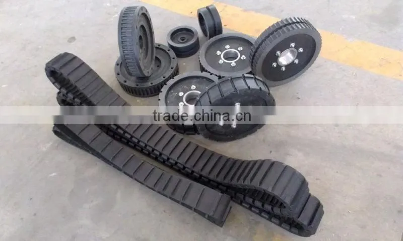 Produce robot rubber tracks robot caterpillar rubber tracks