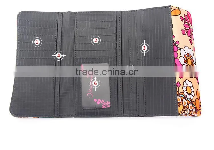 China Alibaba waterproof custom nylon korean wallet women
