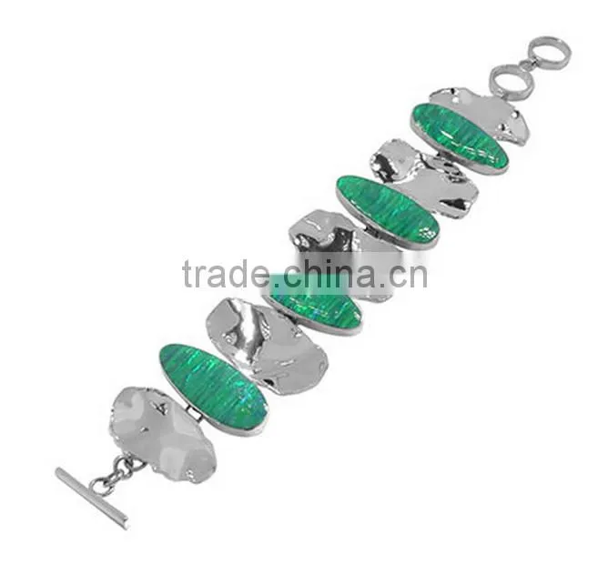 trending hot products 925 sterling silver opal bracelet