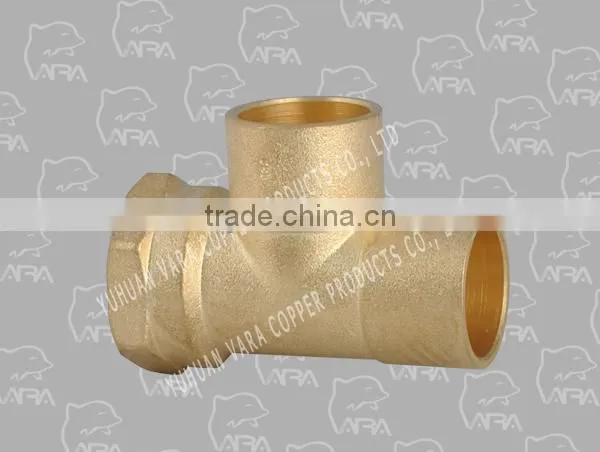260-76 handrail brass fitting (BRASS FEMALE SWEAT TEE (C X F X C) COPPER.)